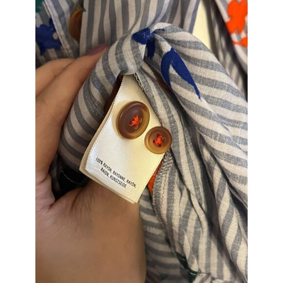 Anthropologie Maeve Lilorne Floral Buttondown Women's Top Size 0 New without Tag - Picture 8 of 8